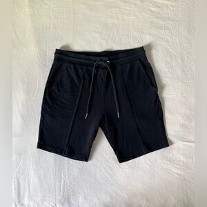 ASOS DESIGN set skinny shorts in black pique with pin tucks